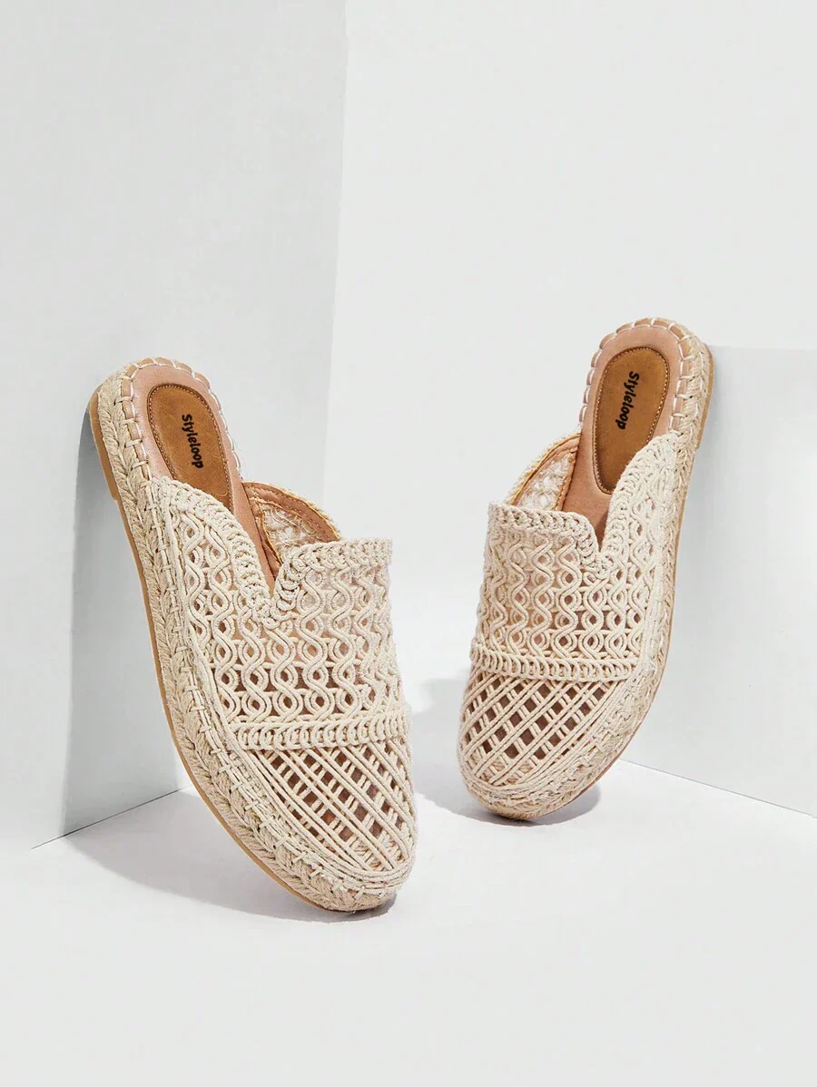 Renate – Espadrille Flats Damen Mit Zopfdetail Sommer Boho - Image 3