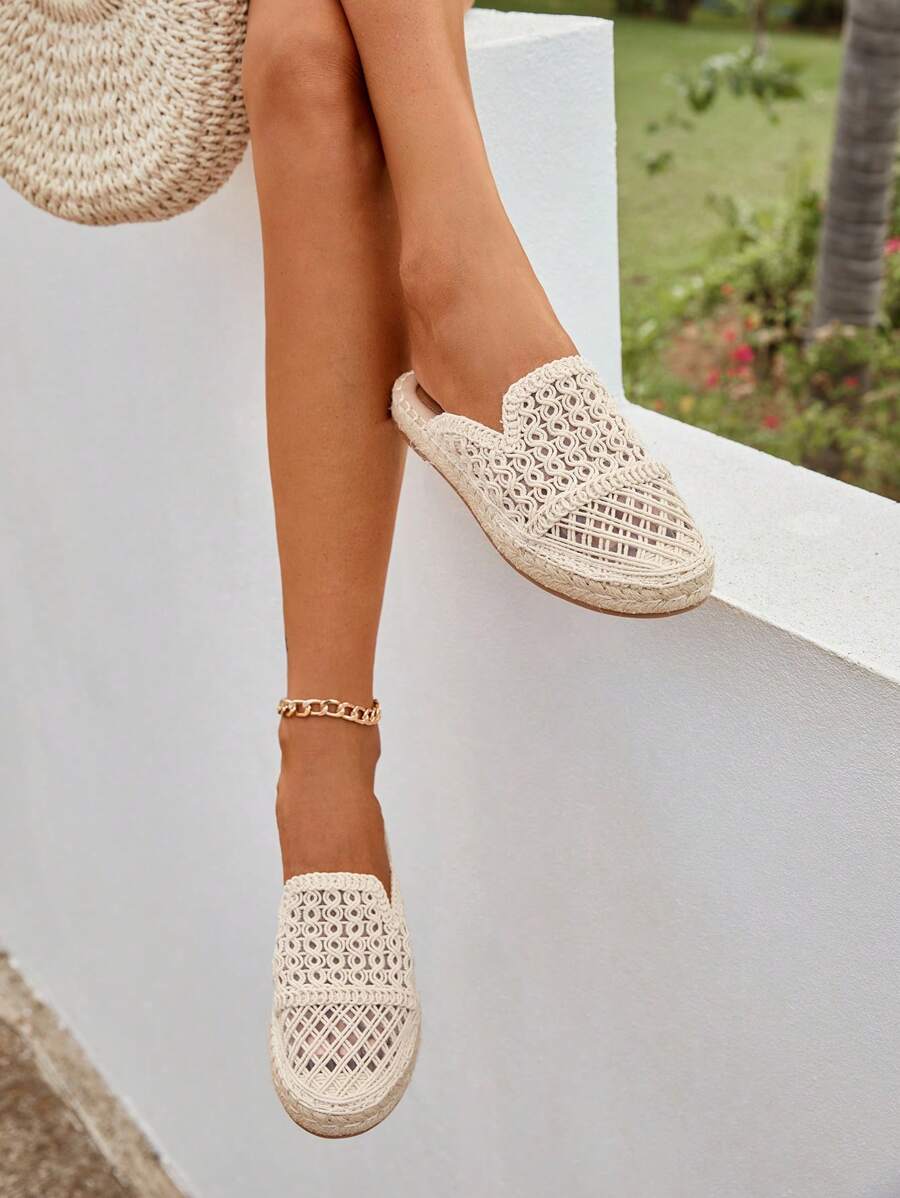 Renate – Espadrille Flats Damen Mit Zopfdetail Sommer Boho - Image 4