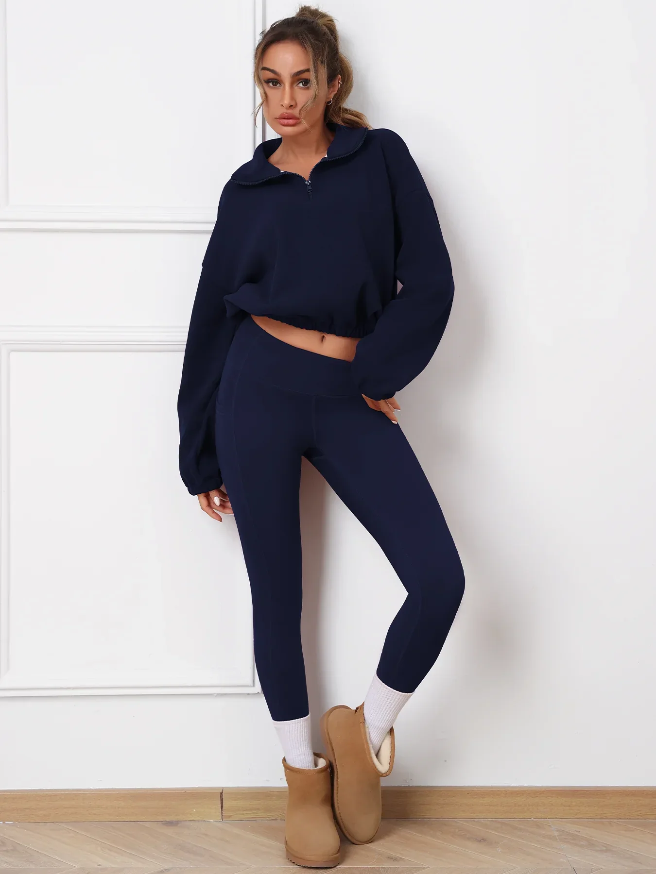 Retaria | Wärmendes Fleece-Yoga Set für Damen Winter - Image 4