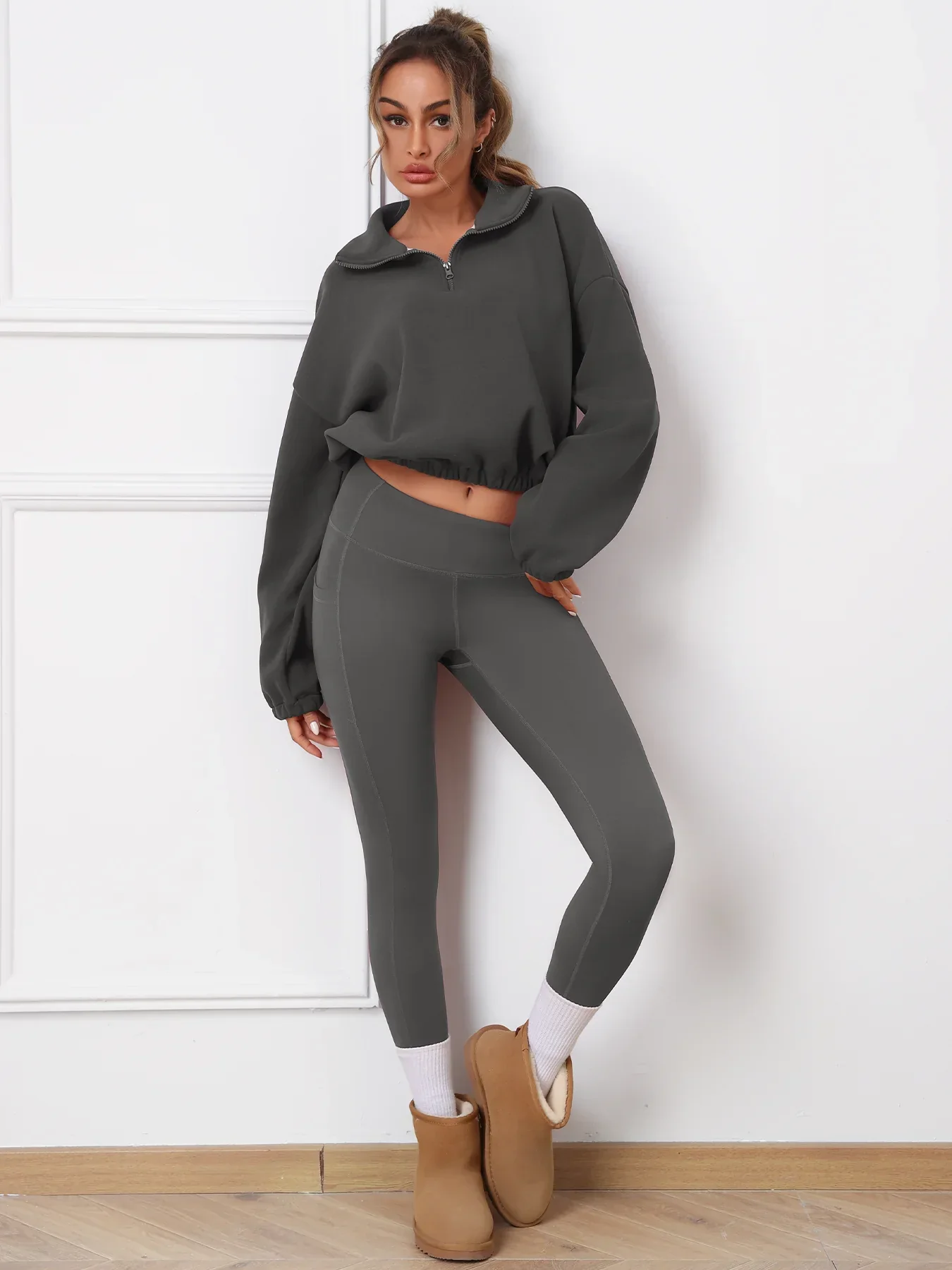 Retaria | Wärmendes Fleece-Yoga Set für Damen Winter - Image 5