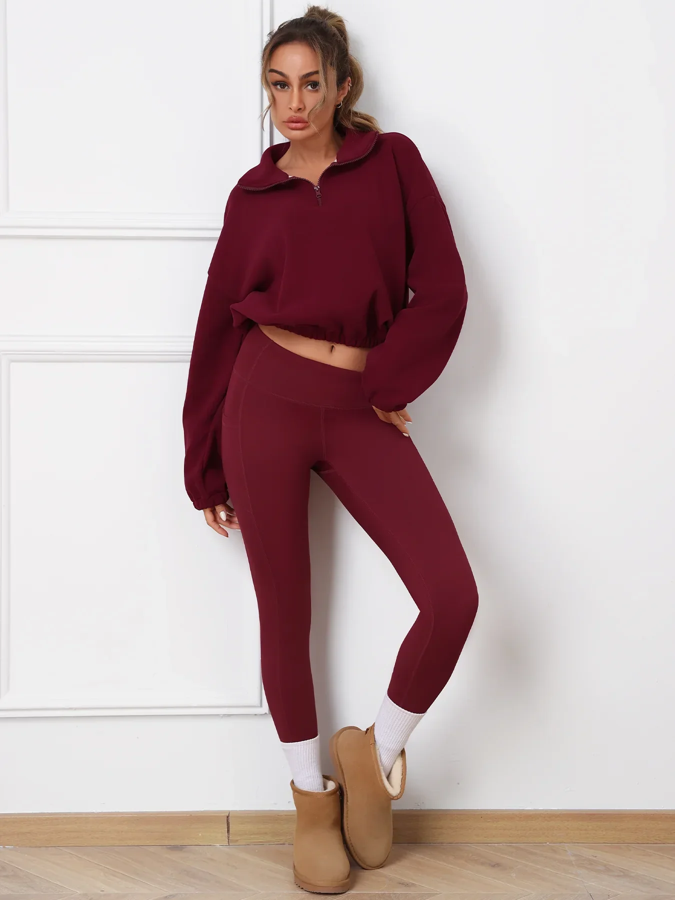 Retaria | Wärmendes Fleece-Yoga Set für Damen Winter - Image 6