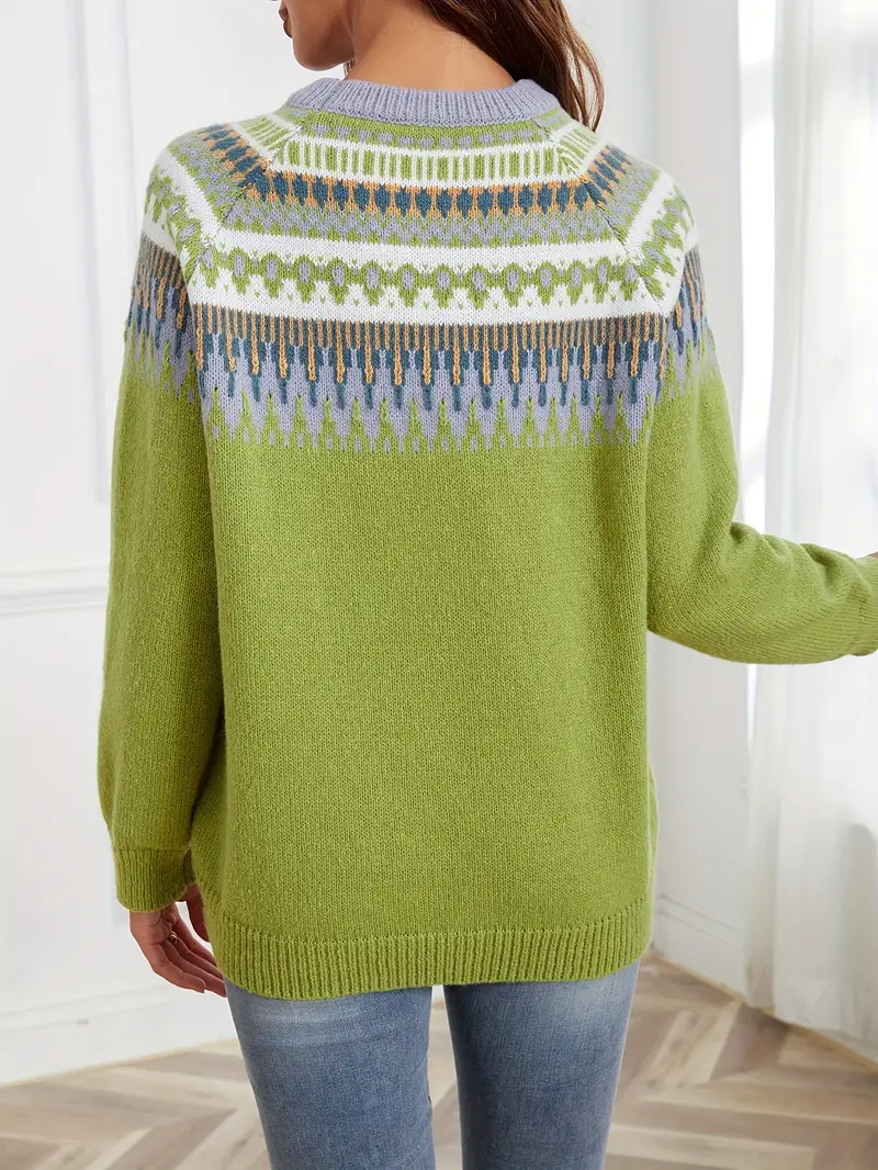 RETRO GEO PRINT PULLOVER | MODERNER, EINZIGARTIGER STIL - Image 2