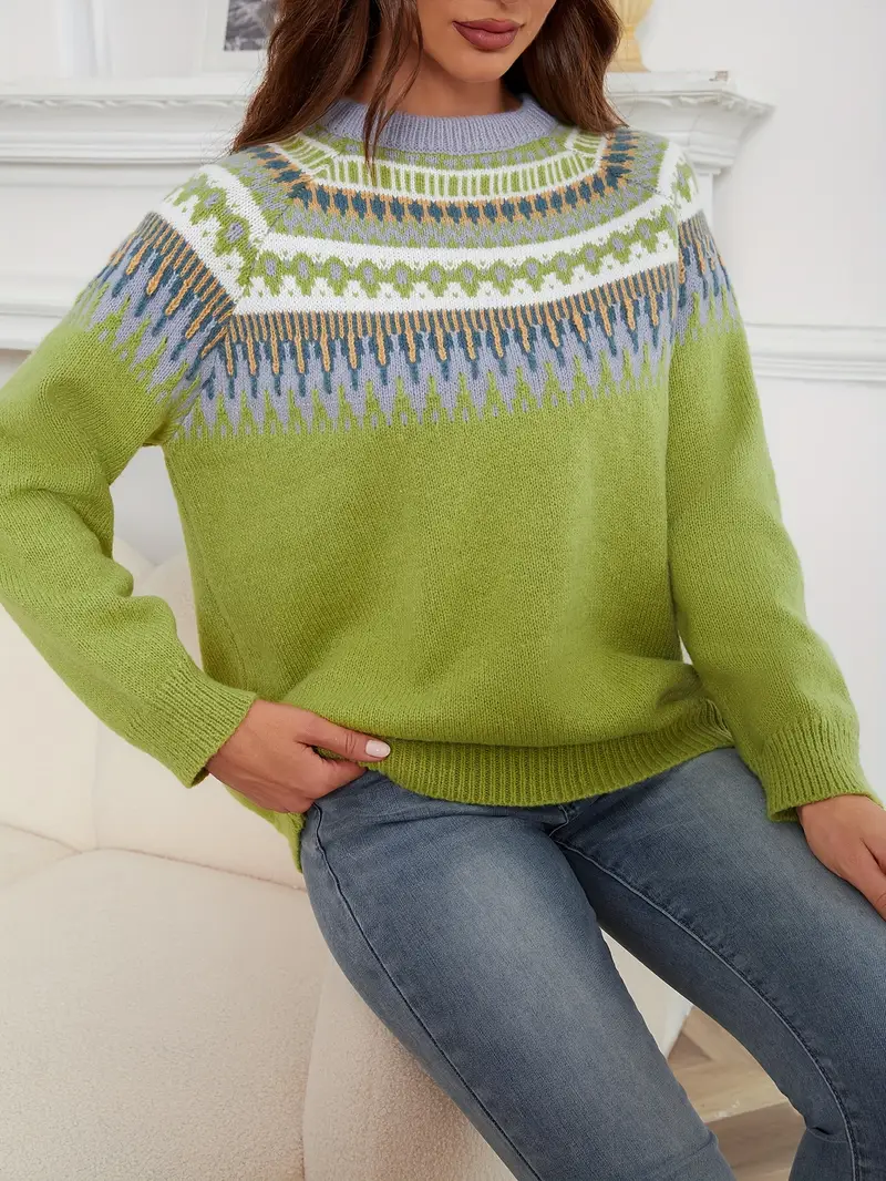 RETRO GEO PRINT PULLOVER | MODERNER, EINZIGARTIGER STIL - Image 5