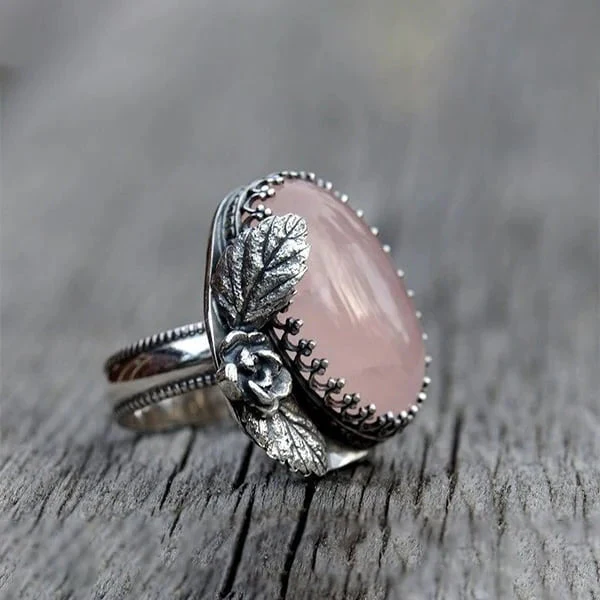 Retro Rose Pink Kristall Ring - Image 2