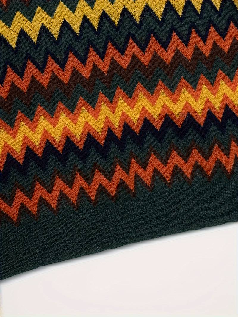 Retro-Strickpolo mit Zickzack-Muster - Image 15