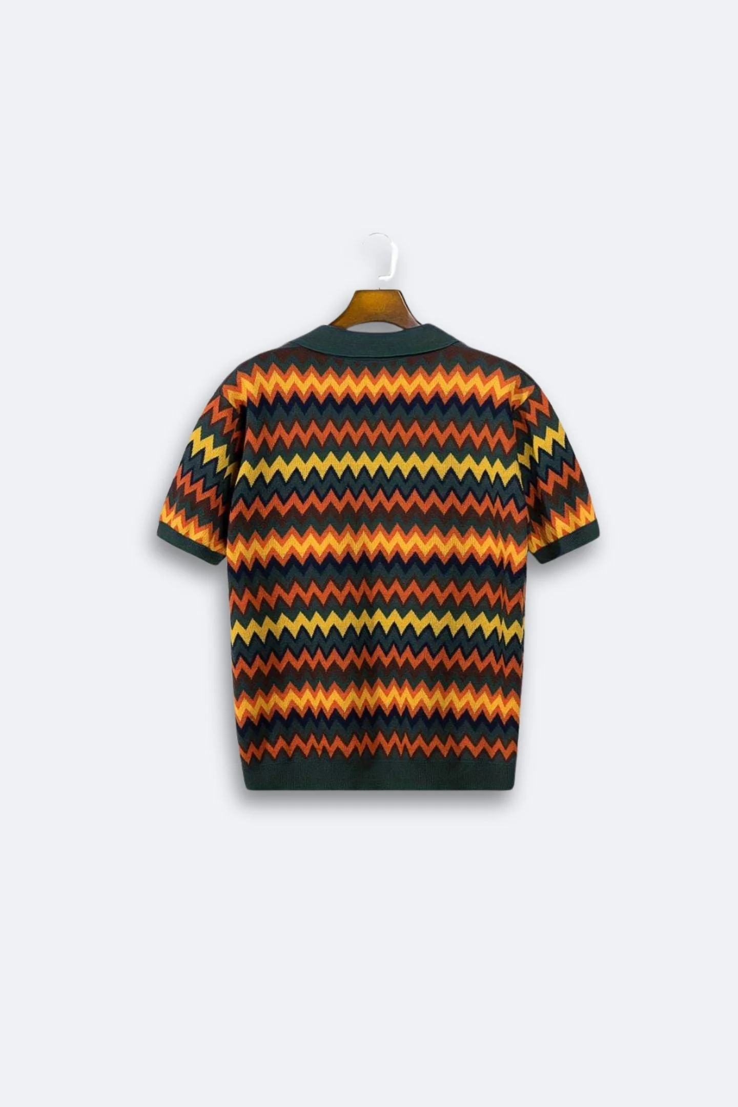 Retro-Strickpolo mit Zickzack-Muster - Image 6