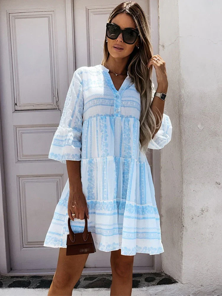 Rhodora – Stilvolles Baumwollkleid im Bohème-Stil - Image 2