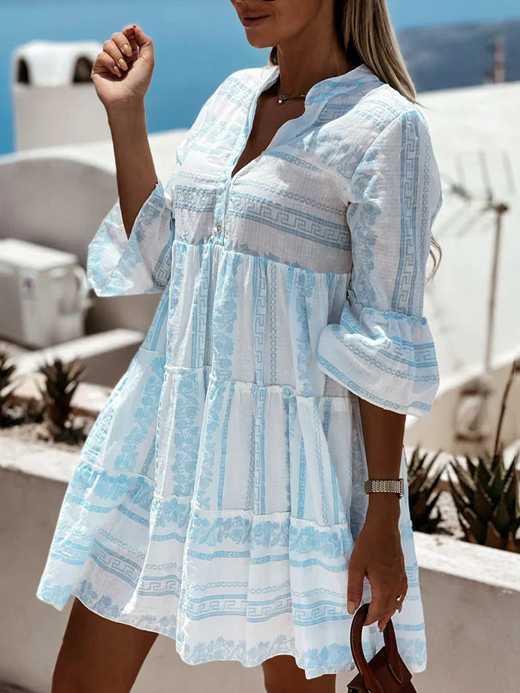 Rhodora – Stilvolles Baumwollkleid im Bohème-Stil - Image 4