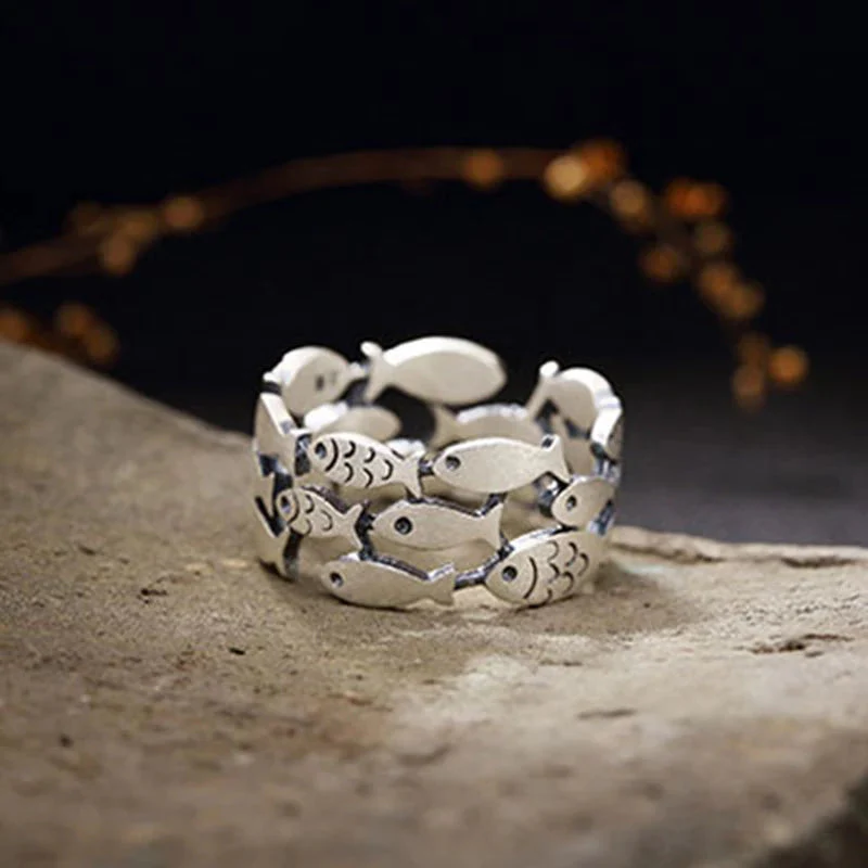Ring Fisch aus Silber - Image 3