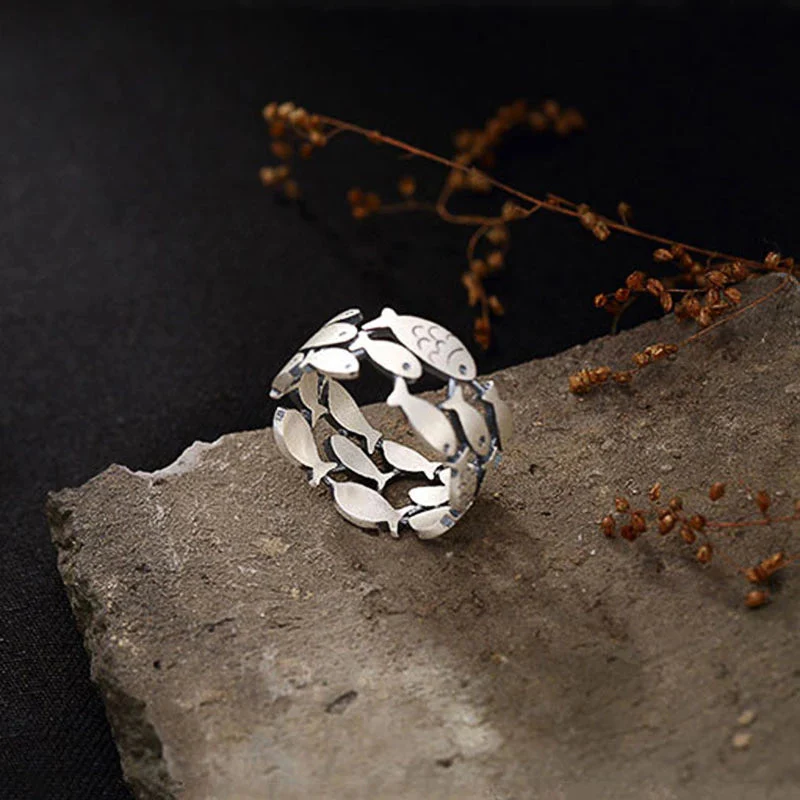 Ring Fisch aus Silber - Image 4