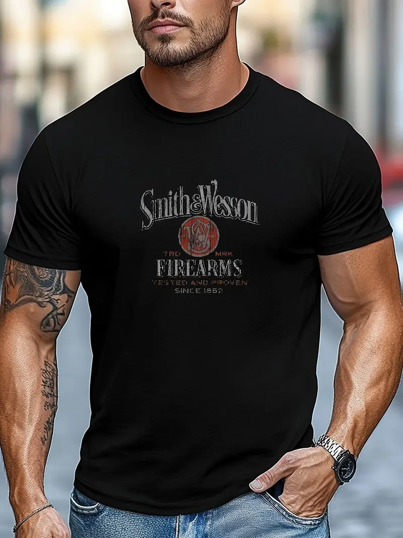 Robert- Bedrucktes kurzärmliges Sommer-T-Shirt für Herren - Image 2