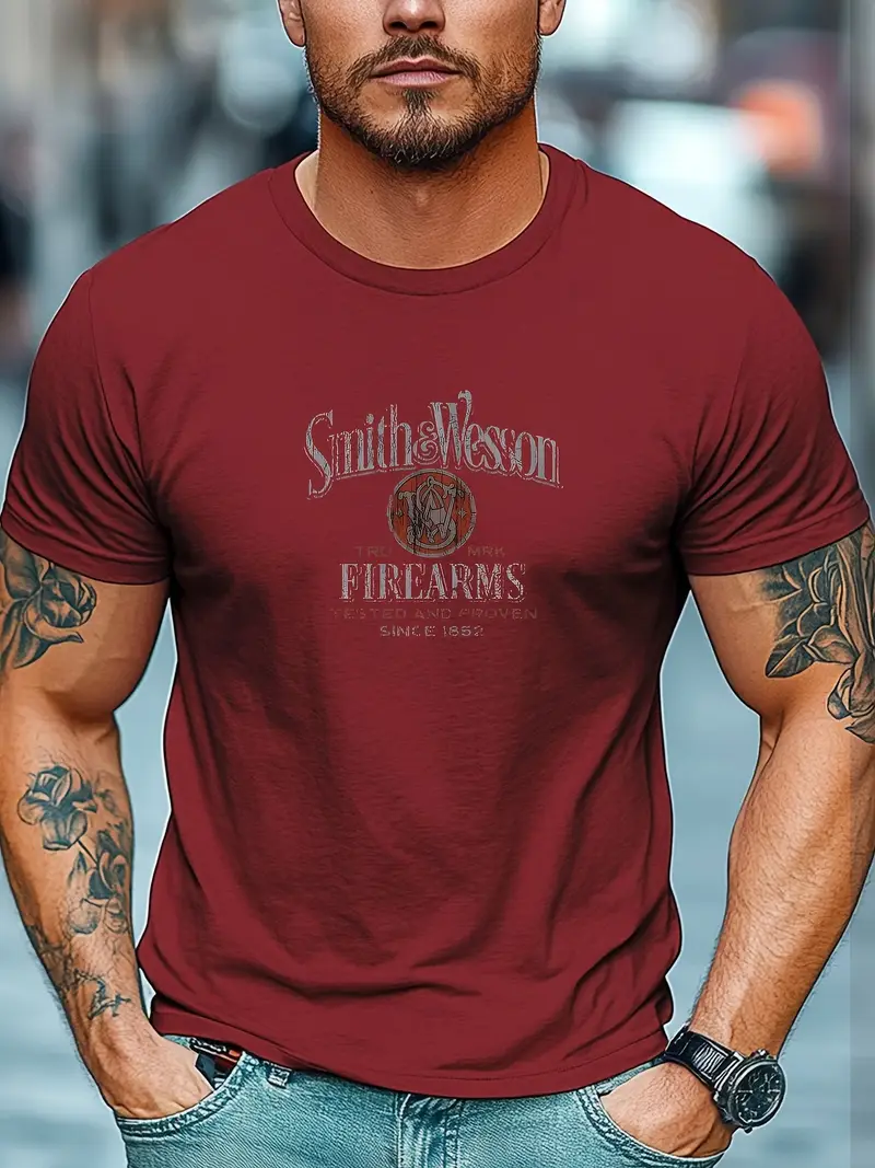 Robert- Bedrucktes kurzärmliges Sommer-T-Shirt für Herren - Image 3
