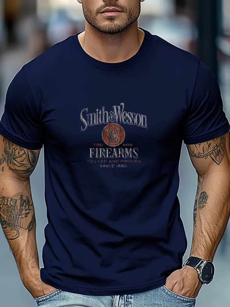 Robert- Bedrucktes kurzärmliges Sommer-T-Shirt für Herren - Image 5