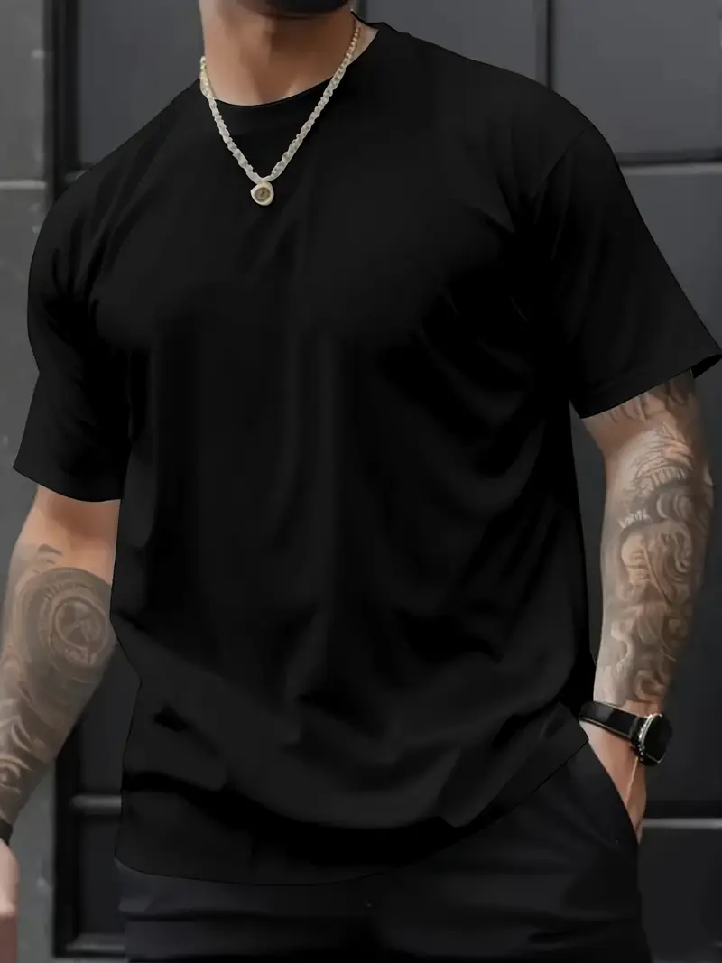 Roberto- Herren Casual Rundhals Shirt - Image 2