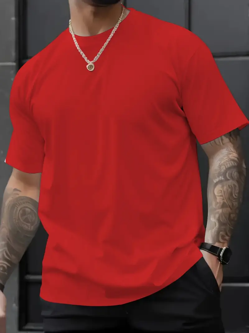 Roberto- Herren Casual Rundhals Shirt - Image 4