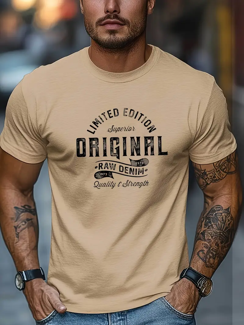 Roman- Elegantes Rundhals T-Shirt für Herren - Image 3