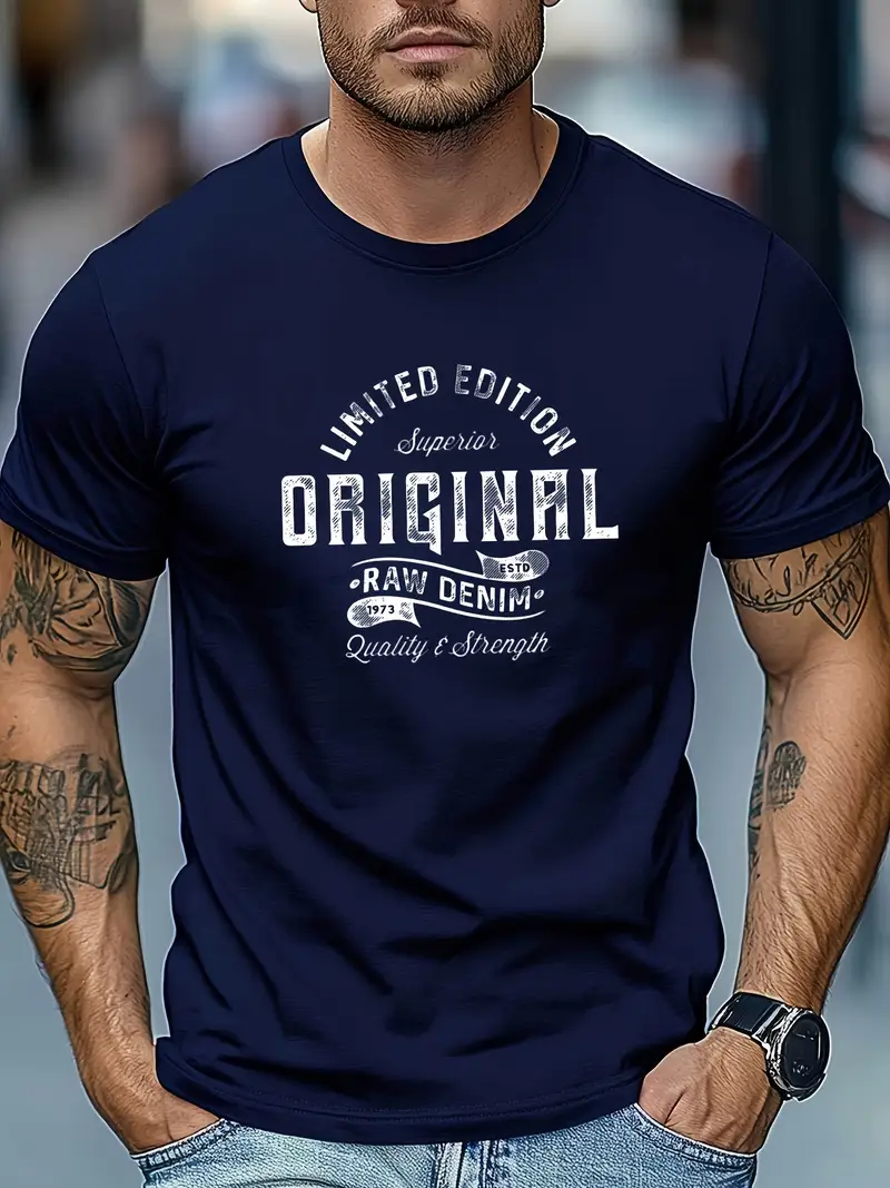 Roman- Elegantes Rundhals T-Shirt für Herren - Image 4