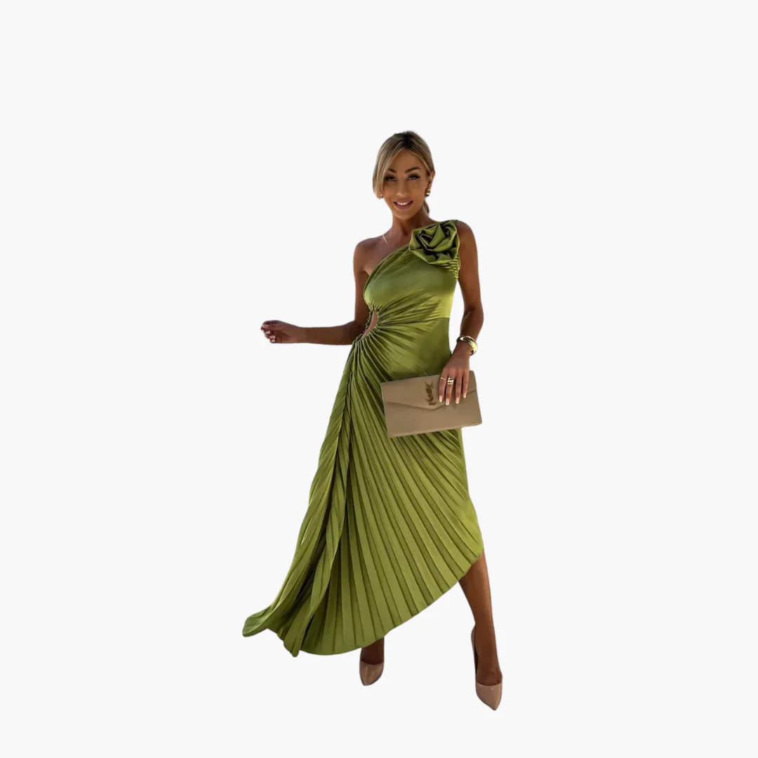 Romantisches Midikleid für Damen – 3D Blumenapplikationen - Image 10