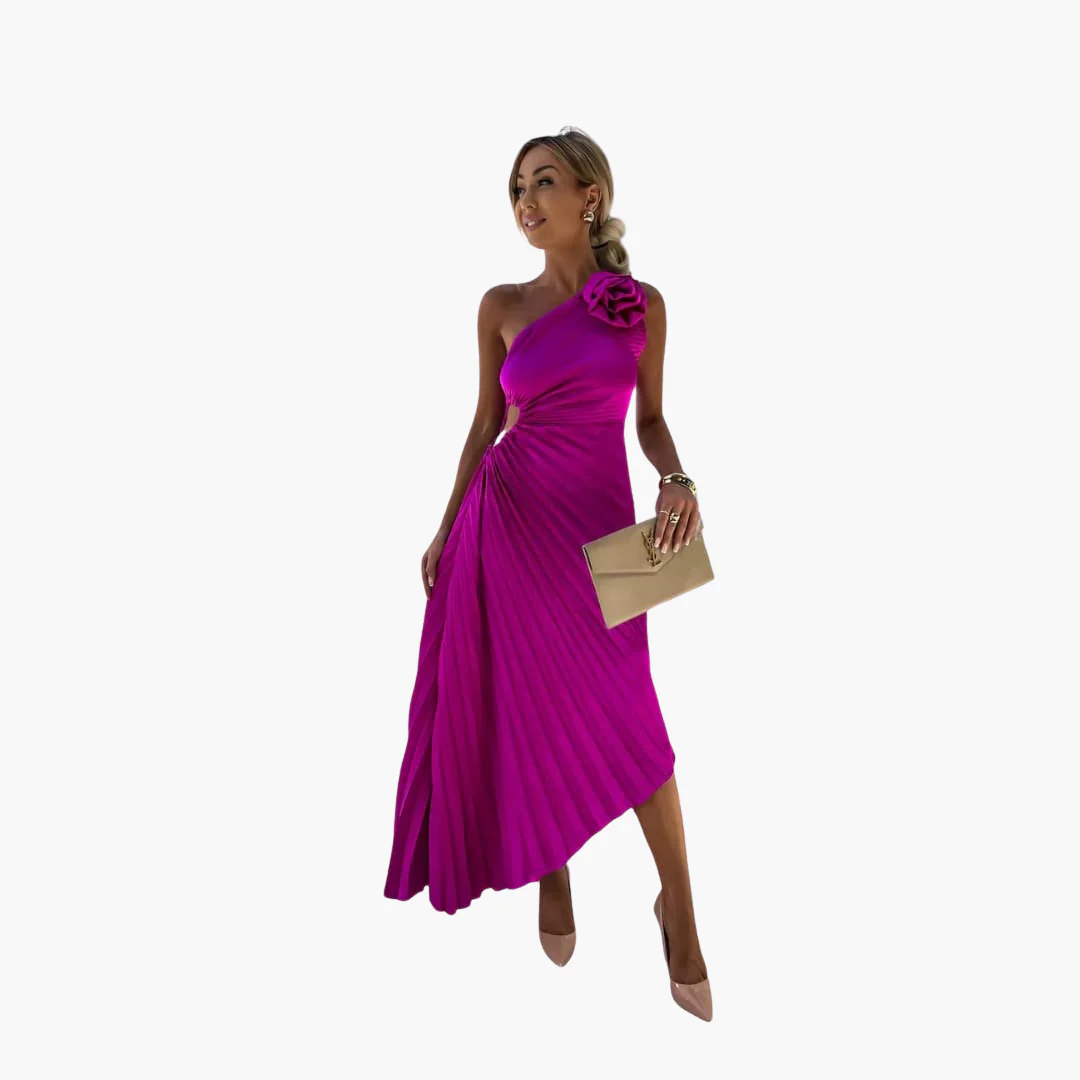 Romantisches Midikleid für Damen – 3D Blumenapplikationen - Image 14