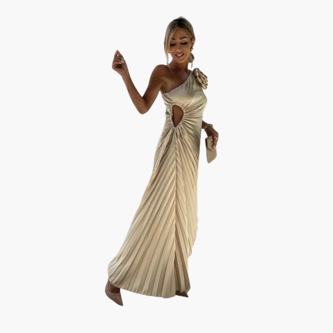 Romantisches Midikleid für Damen – 3D Blumenapplikationen - Image 8
