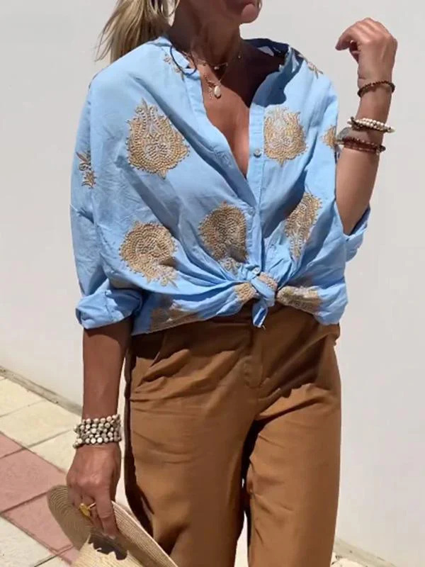 Rona - Puffärmelige Bluse mit einzigartigem Druck und stilvollem Design - Image 3