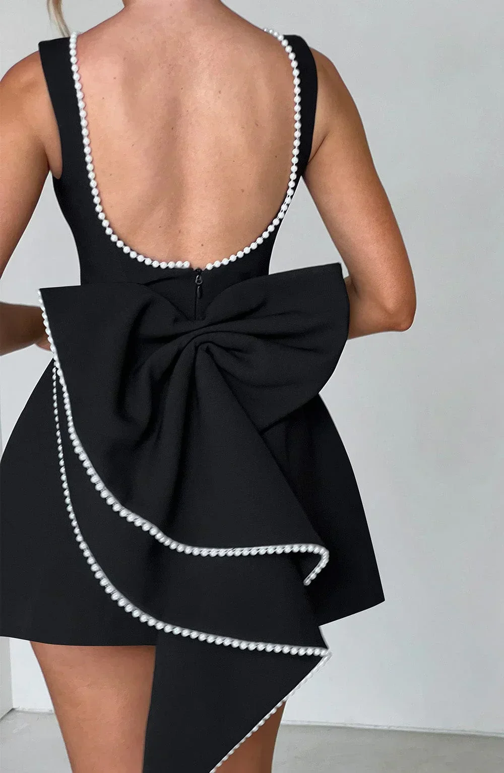 Sabrina | Damen Rosa Ärmelloses A-Linien Minikleid Perlenbesatz – Mini Perlen 2026 - Image 14