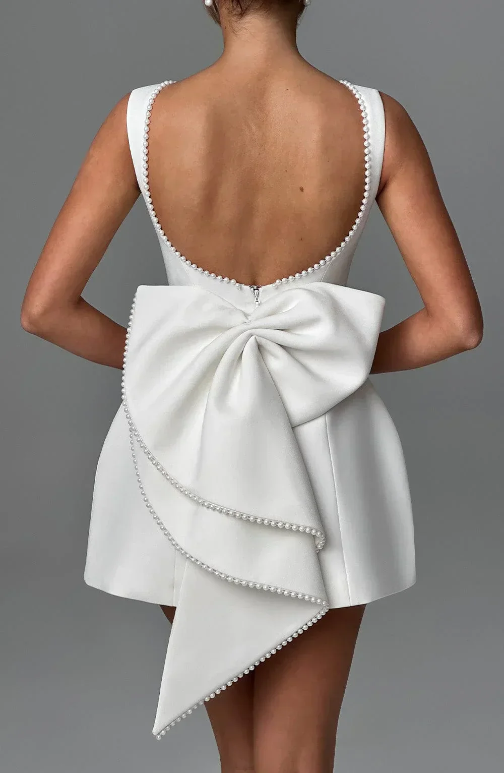 Sabrina | Damen Rosa Ärmelloses A-Linien Minikleid Perlenbesatz – Mini Perlen 2026 - Image 27