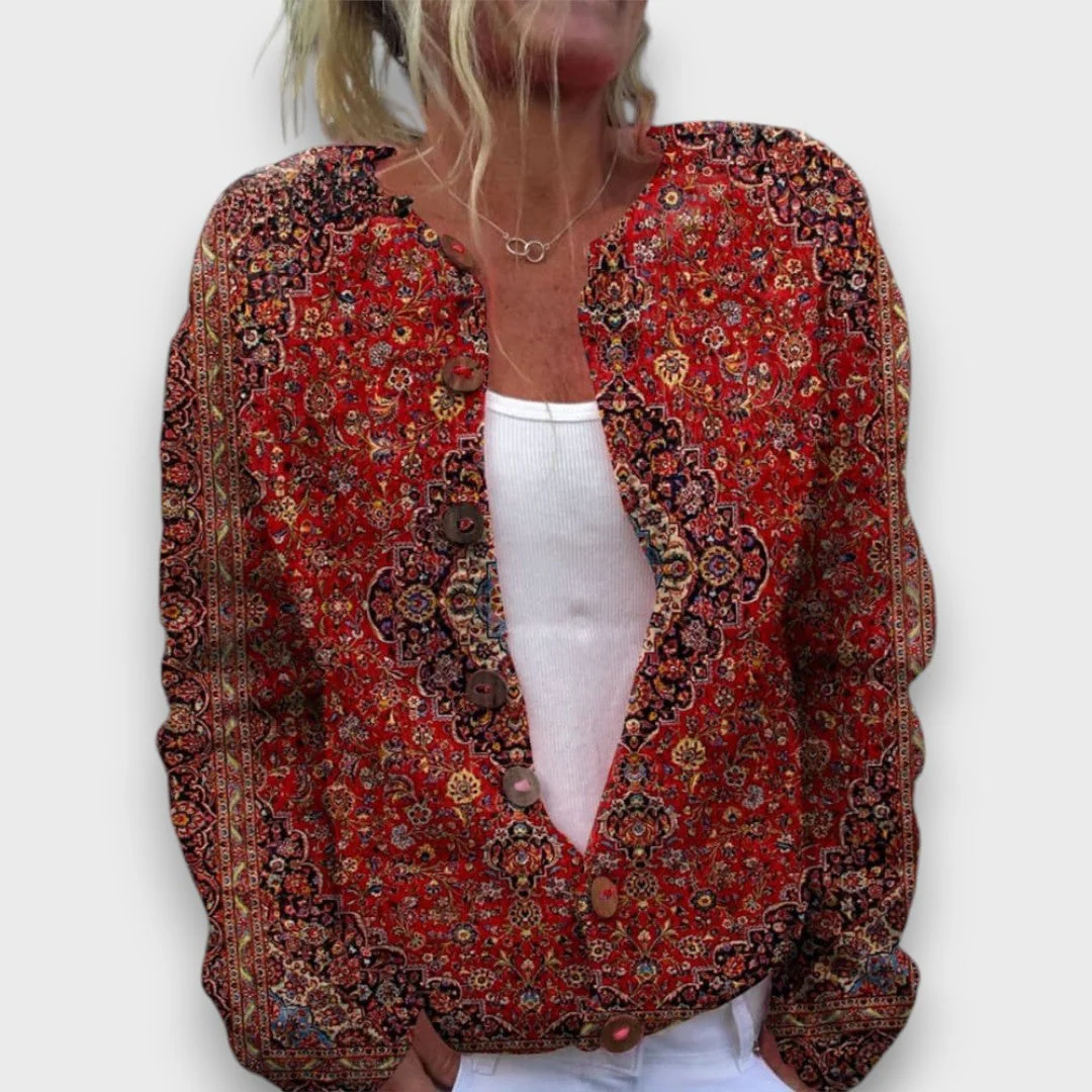Rosalie – Cardigan mit Rosendruck - Image 4