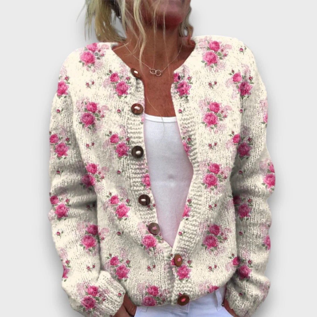 Rosalie – Cardigan mit Rosendruck - Image 7