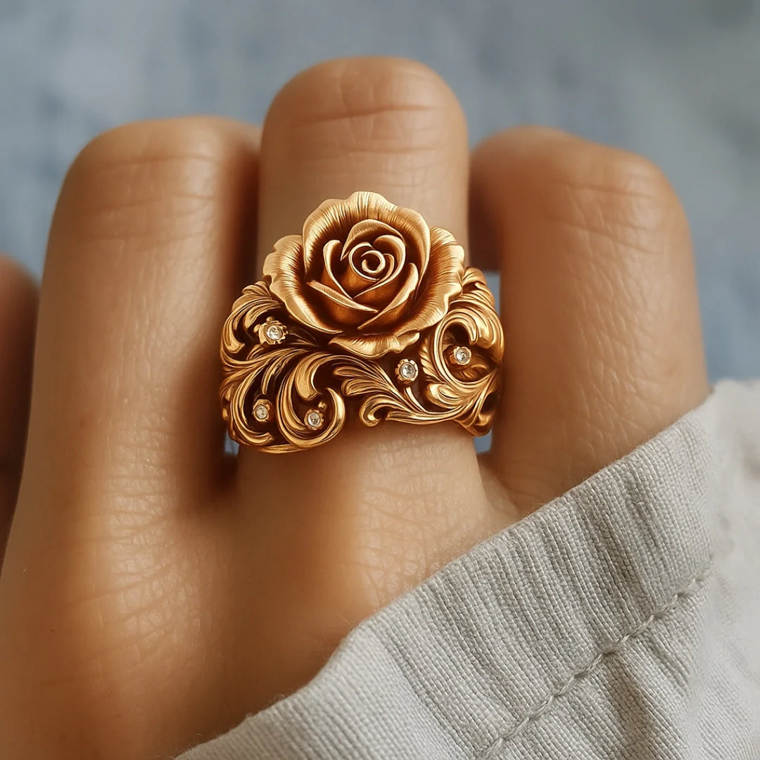 Rosalie – Florale Prunk-Ring - Image 3