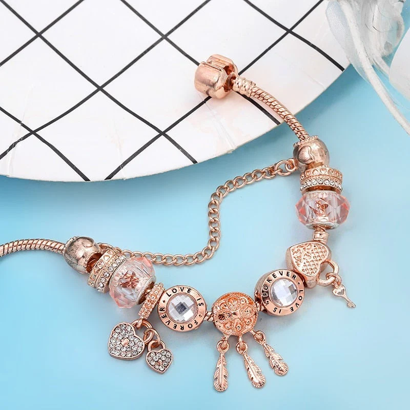 Rose Dreamcatcher Armband mit Charms in Sterling Silber Enthalten - Image 3