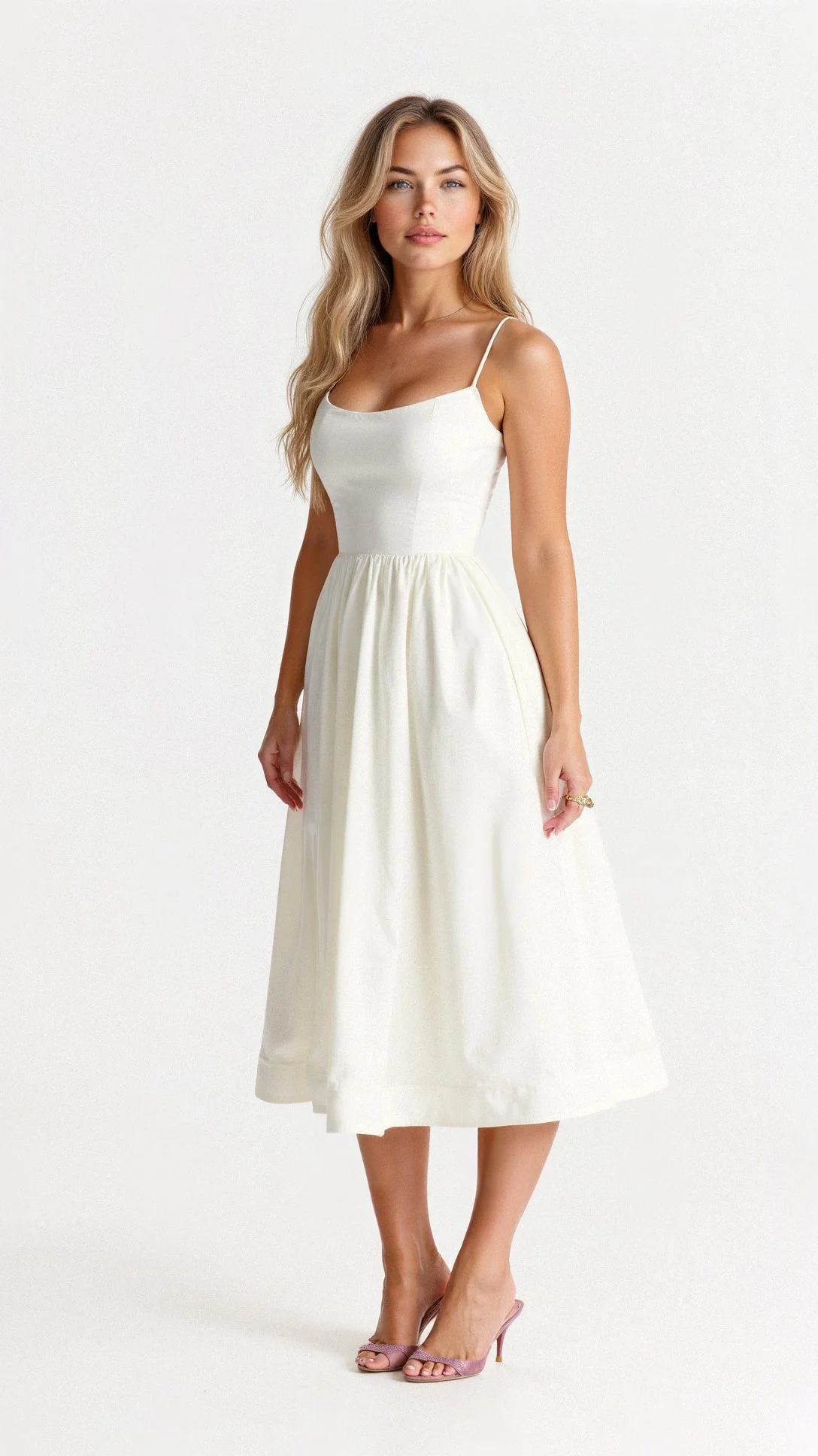 Rose | Elegantes ärmelloses Midikleid für Frauen - Image 4