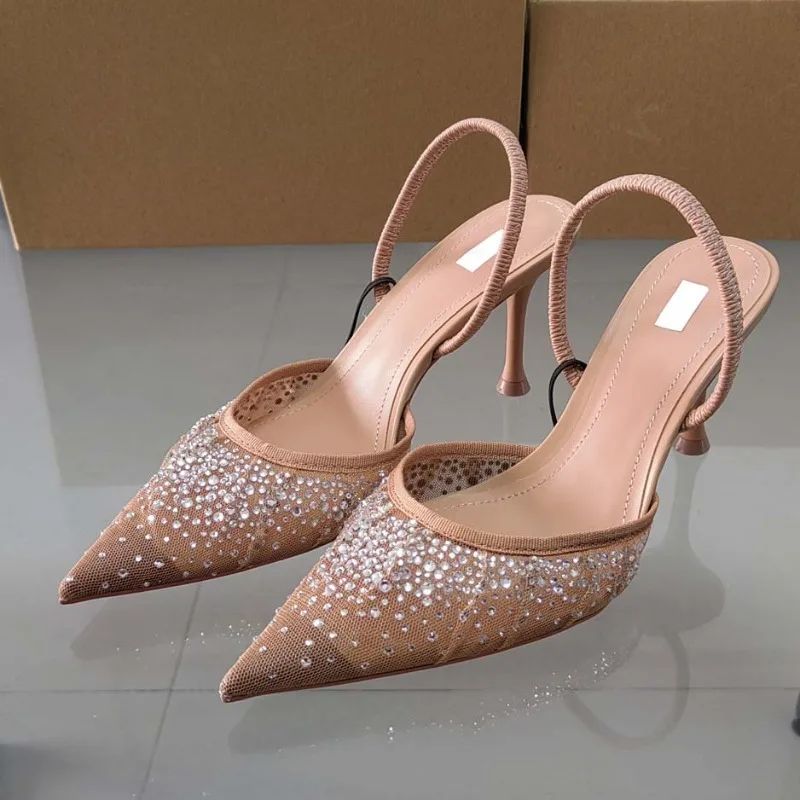 Roselith – Elegante Slingback-Pumps mit Strasssteinen in Nude - Image 4
