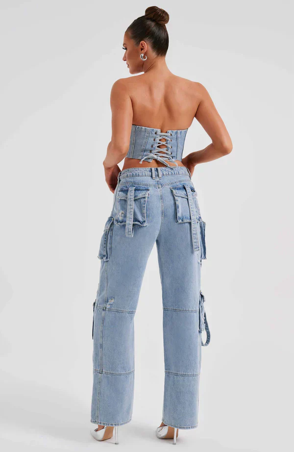 Roxana | Denim Set Cargo & Top - Image 10