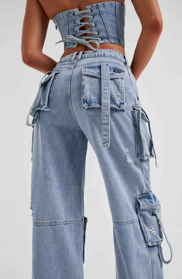 Roxana | Denim Set Cargo & Top - Image 12