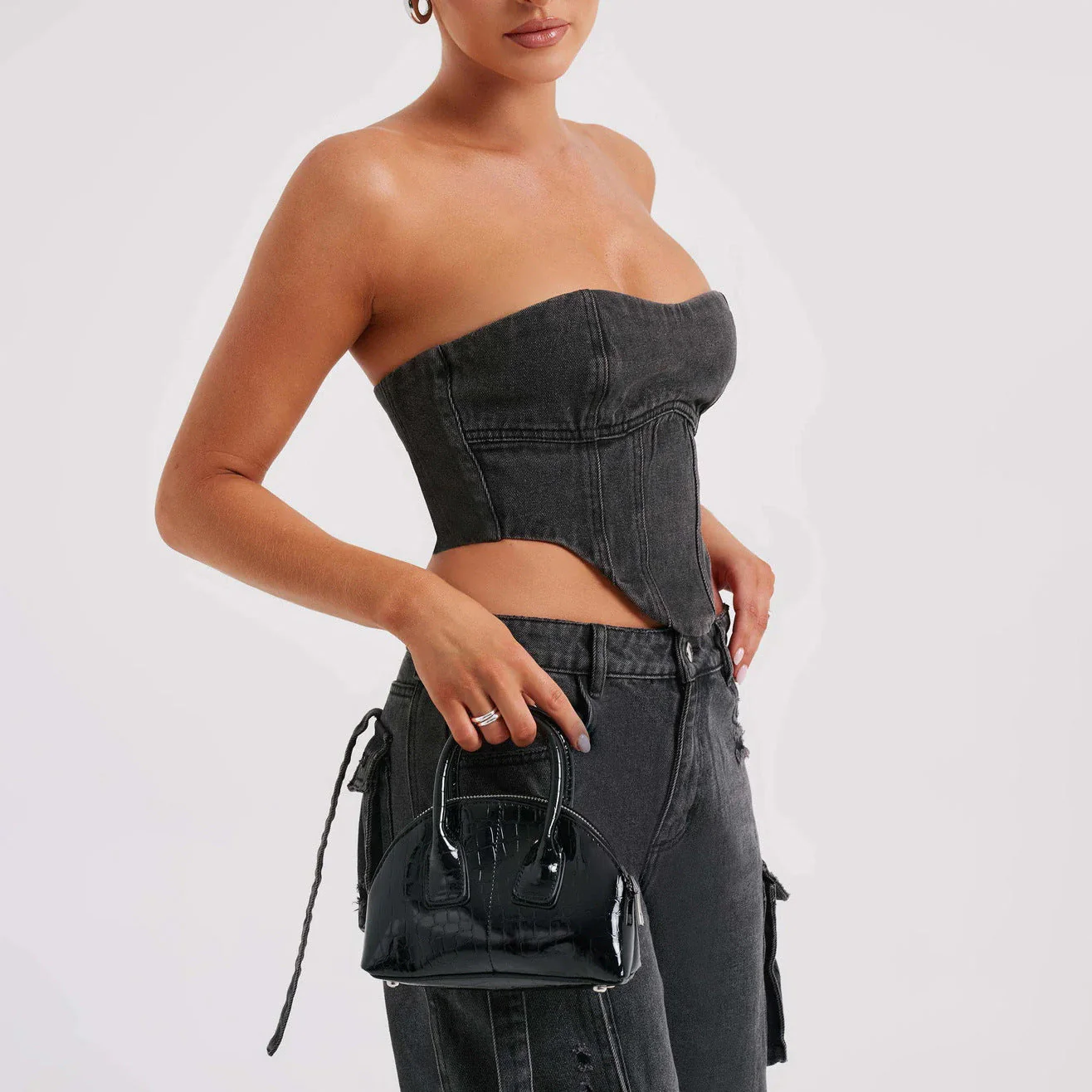 Roxana | Denim Set Cargo & Top - Image 9