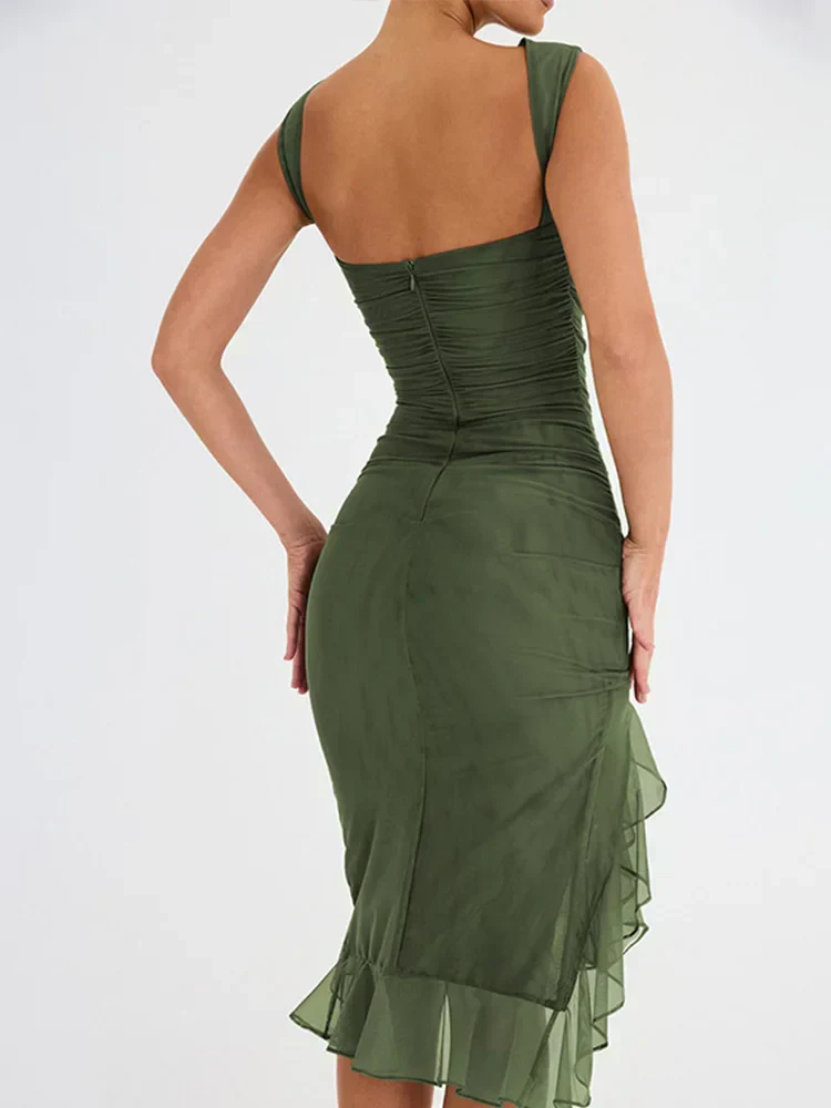 Rozz | Midi-Kleid mit Rüschen - Image 2