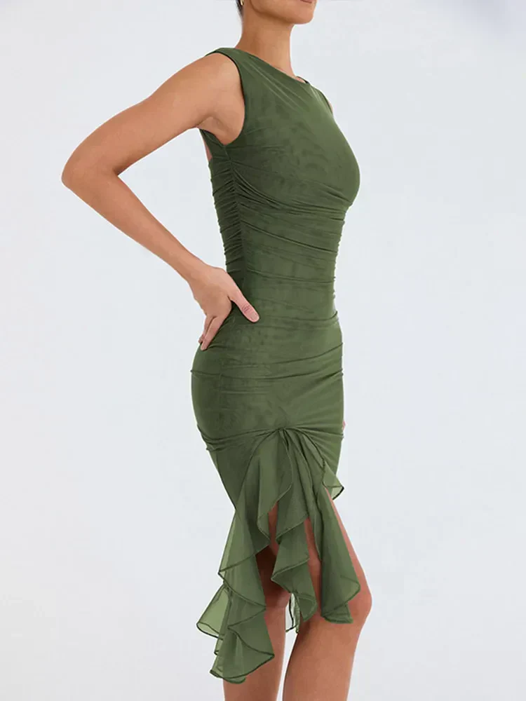 Rozz | Midi-Kleid mit Rüschen - Image 3