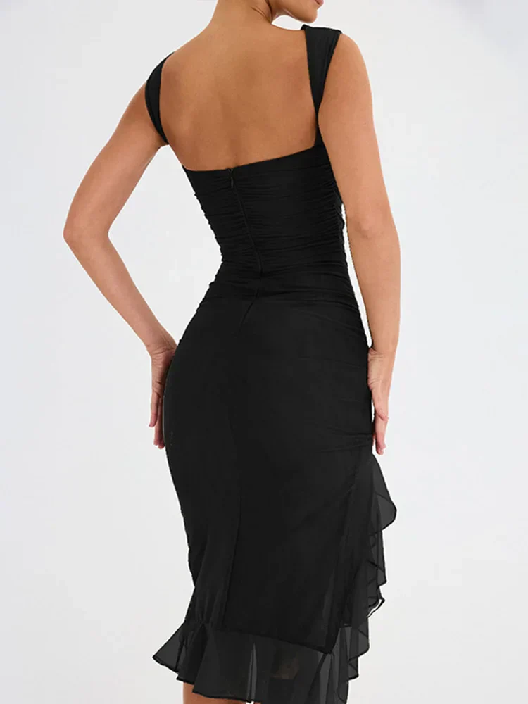 Rozz | Midi-Kleid mit Rüschen - Image 5