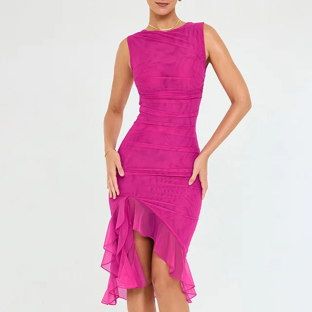 Rozz | Midi-Kleid mit Rüschen - Image 7