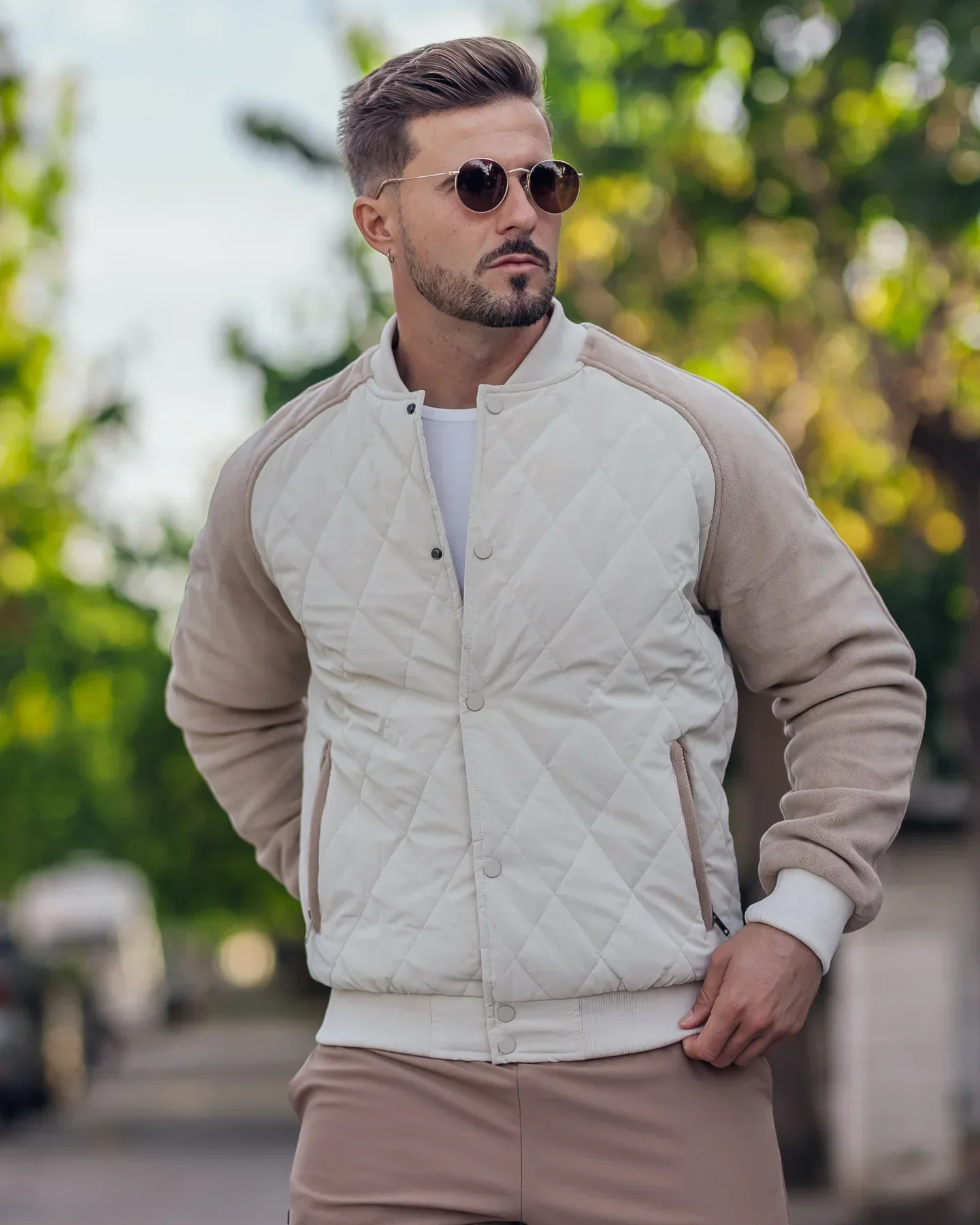 Ruben | Panelled Hybrid Bomberjacke - Image 3