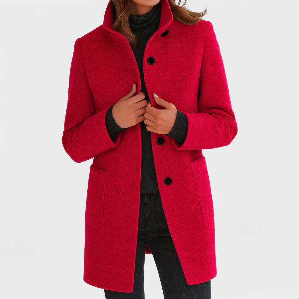 Ruby – Eleganter Kurzmantel mit Stehkragen Damen - Image 12
