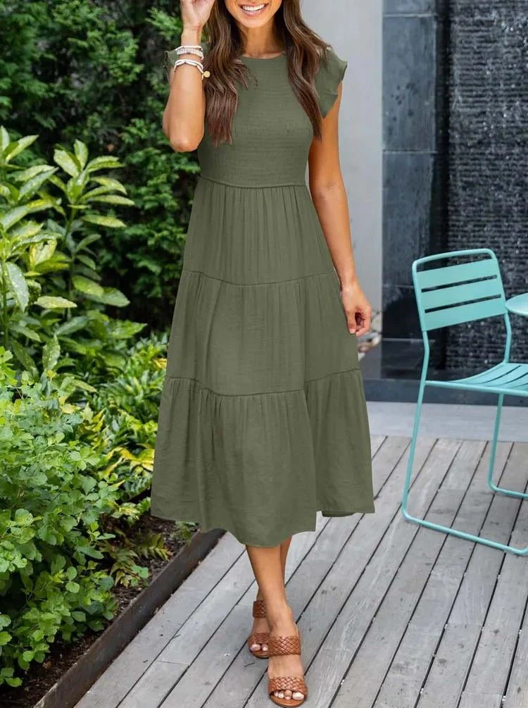 Ruby | Elegantes und fließendes Midikleid in A-Linie für Frauen - Image 10