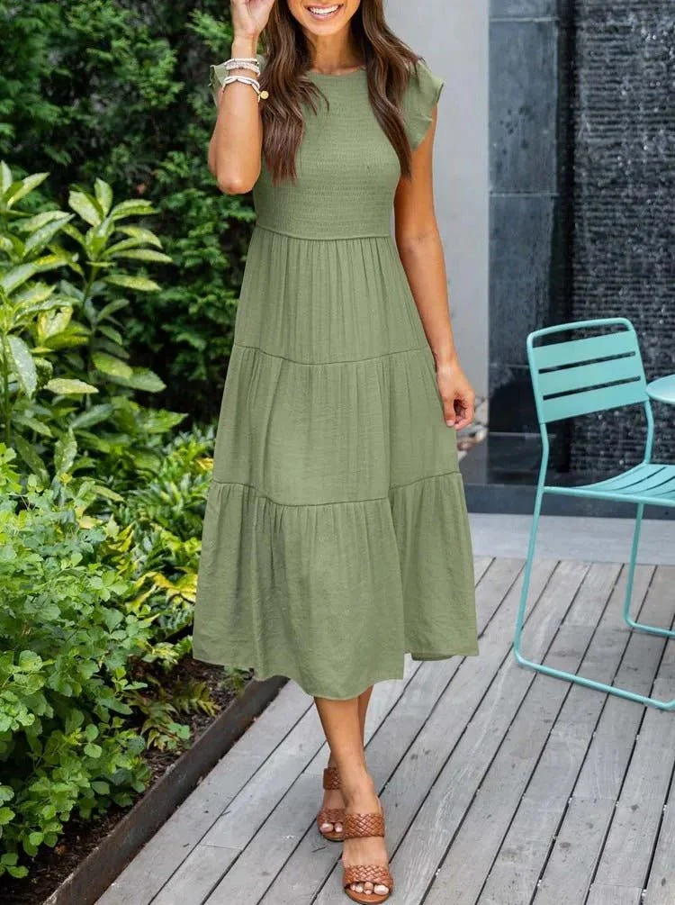 Ruby | Elegantes und fließendes Midikleid in A-Linie für Frauen - Image 11