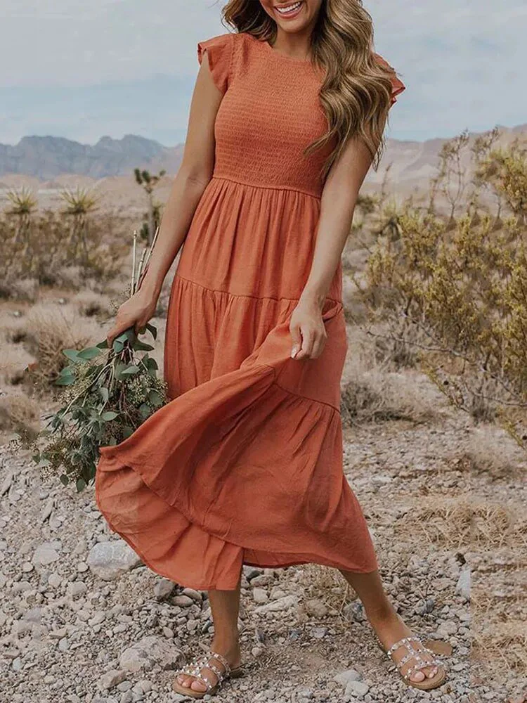 Ruby | Elegantes und fließendes Midikleid in A-Linie für Frauen - Image 5