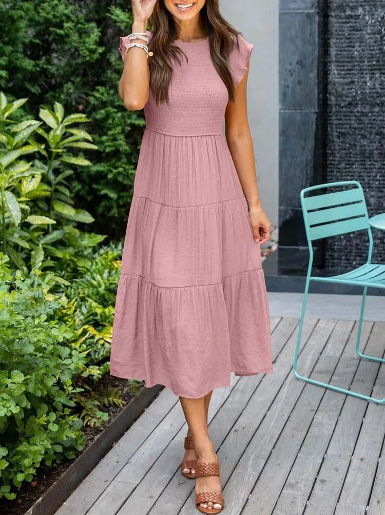 Ruby | Elegantes und fließendes Midikleid in A-Linie für Frauen - Image 6