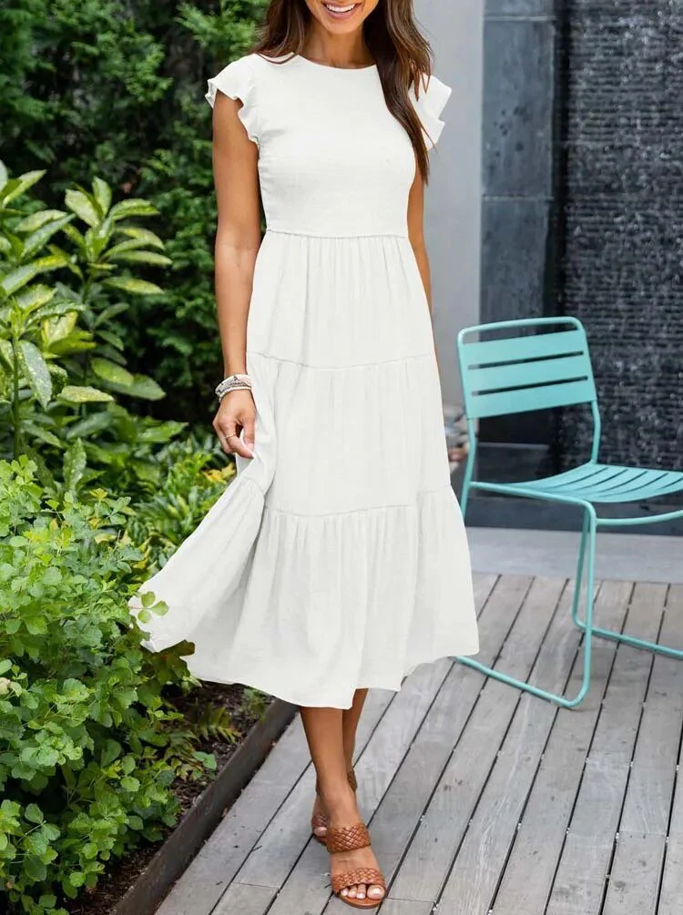 Ruby | Elegantes und fließendes Midikleid in A-Linie für Frauen - Image 7