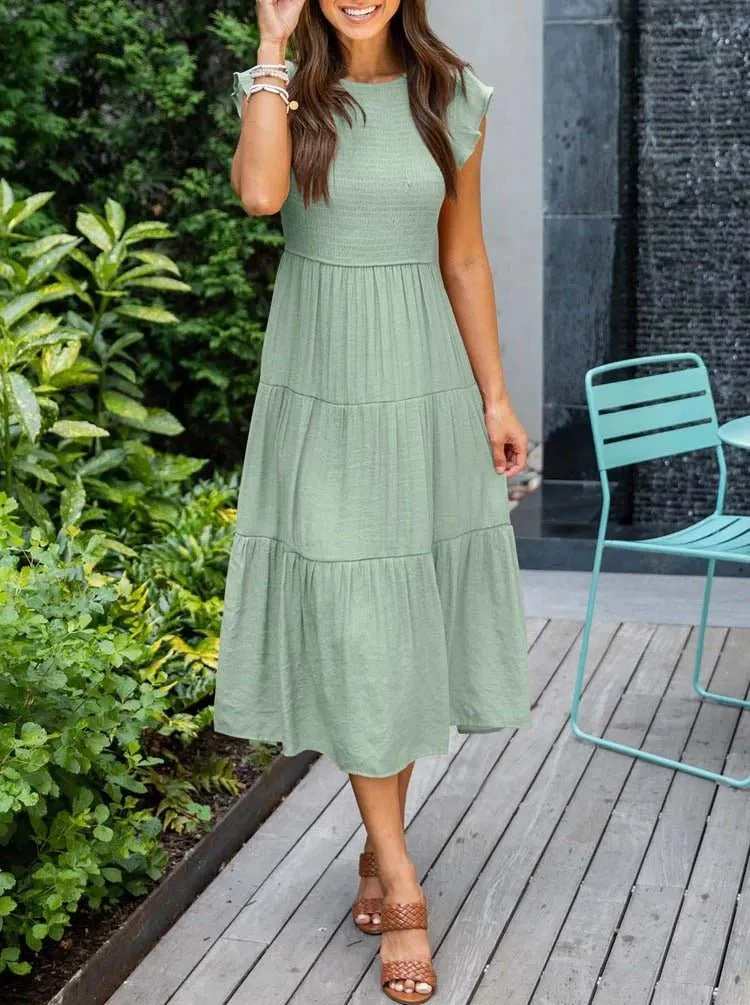Ruby | Elegantes und fließendes Midikleid in A-Linie für Frauen - Image 9