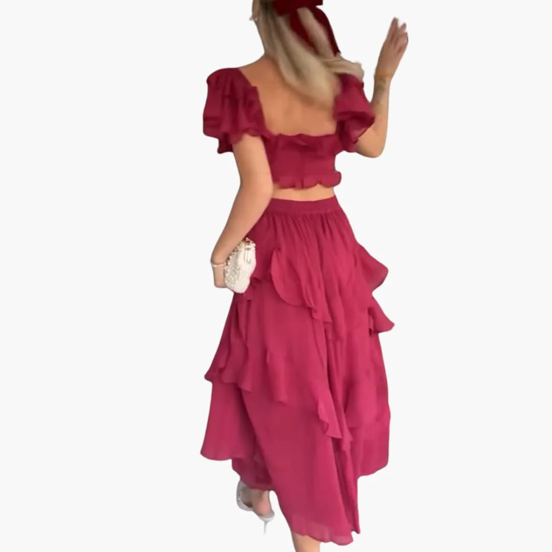 Rückenfreies Kleid - Für Damen mit Rüschenärmeln & Stil - Image 5