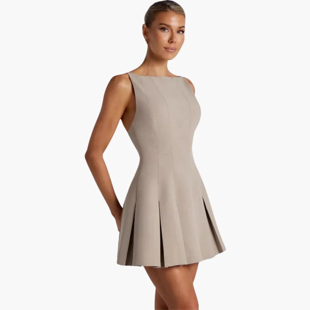 Rückenfreies Mini Faltenkleid - Für Damen mit Eleganzfaktor - Image 8
